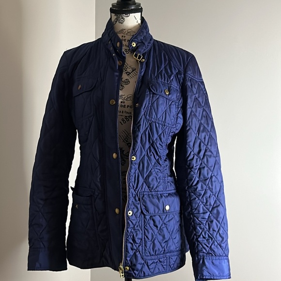 Banana Republic Blue Military Field Jacket Quilted Design - Picture 13 of 14